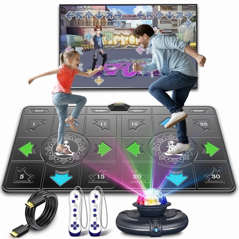 FWFX Exercise Mat for Home Workouts - Interactive Dance Game Mat Connects #R08